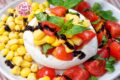 Mozzarella Ripiena Colorata con Pomodorini e Mais: Ricetta facile senza cottura