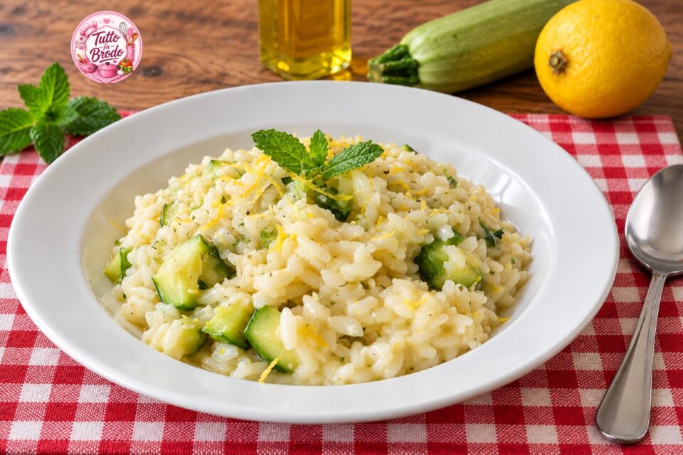 RISOTTO AL LIMONE CON ZUCCHINE E MENTA