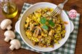 Risotto con Zafferano, Funghi e Salsiccia