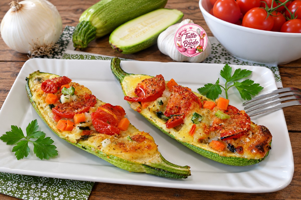 ZUCCHINE RIPIENE VEGETARIANE