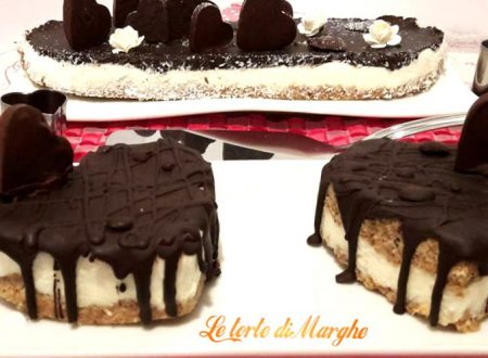 Cheesecake cocco e cioccolato per san valentino