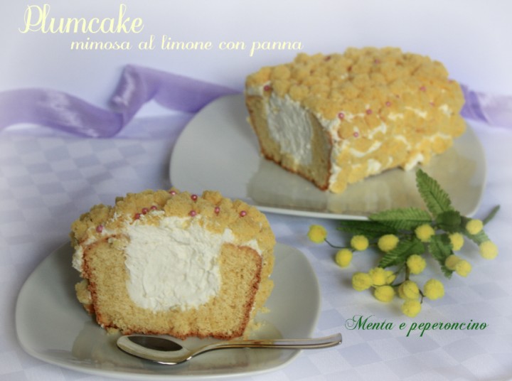 Plumcake mimosa al limone con panna