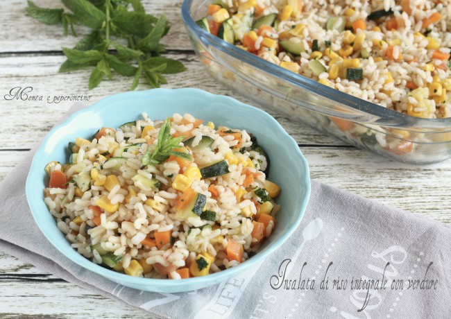 Insalata di riso integrale con verdure (Piatto freddo)