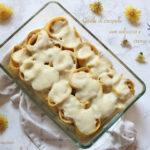 Girelle di crespelle con salsiccia e crema di parmigiano