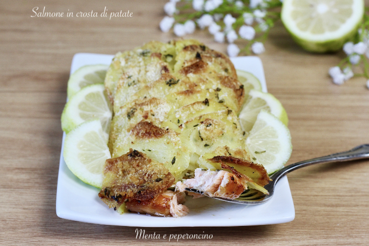 Salmone in crosta di patate