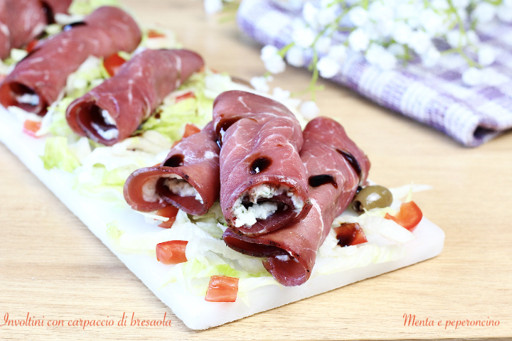 Involtini con carpaccio di bresaola
