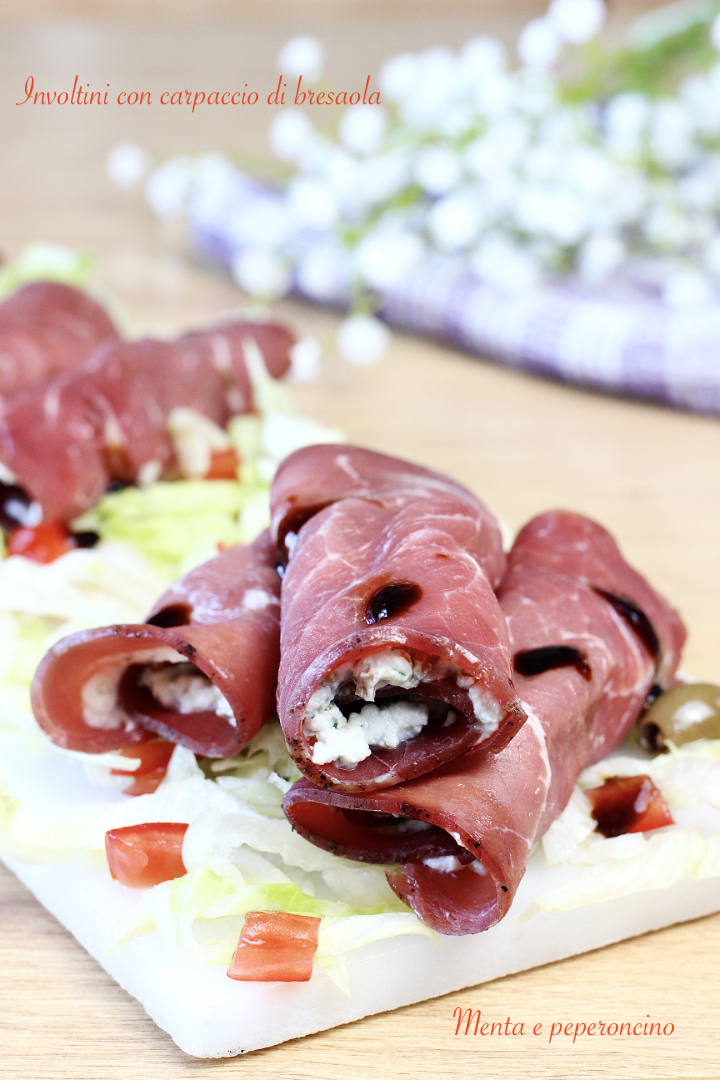 Involtini con carpaccio di bresaola