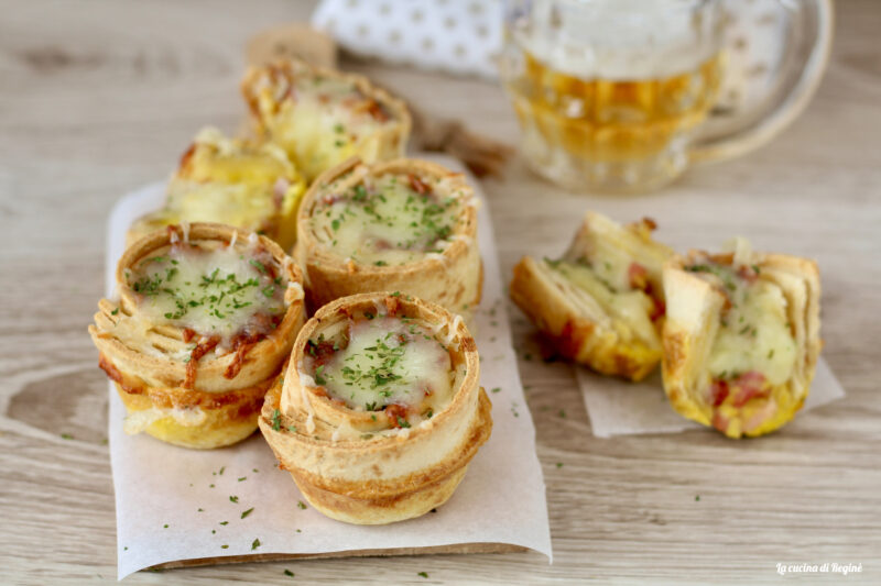 Muffin di piadina speck e scamorza