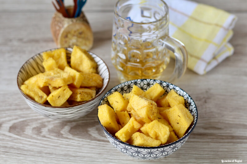 Quadretti di polenta in friggitrice ad aria