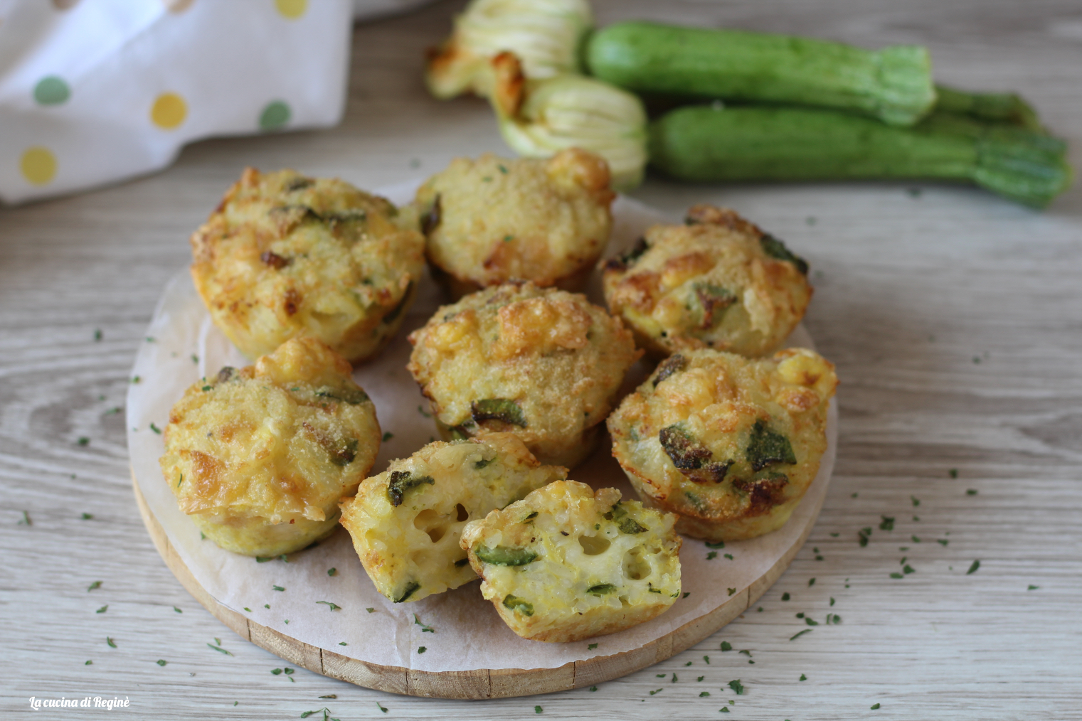 tortini di riso zucchine e scamorza in friggitrice ad aria