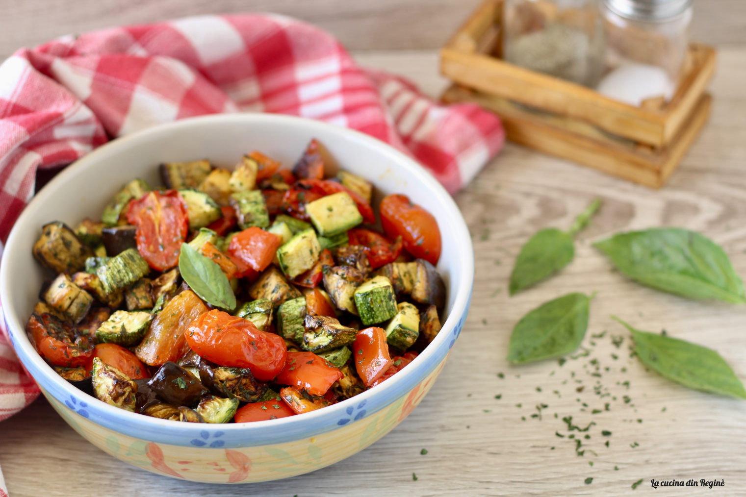 verdure mediterranee in friggitrice ad aria
