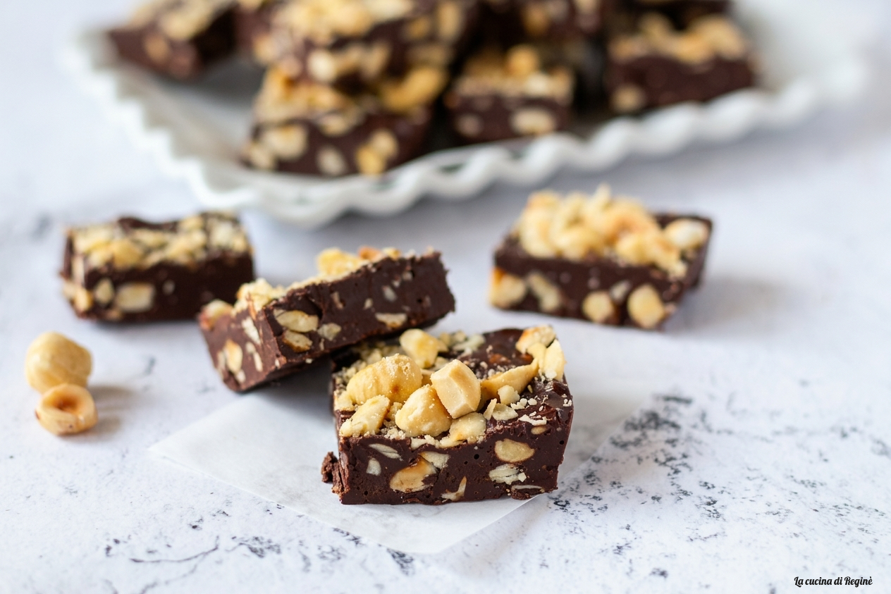 quadrotti cioccolato e Nutella