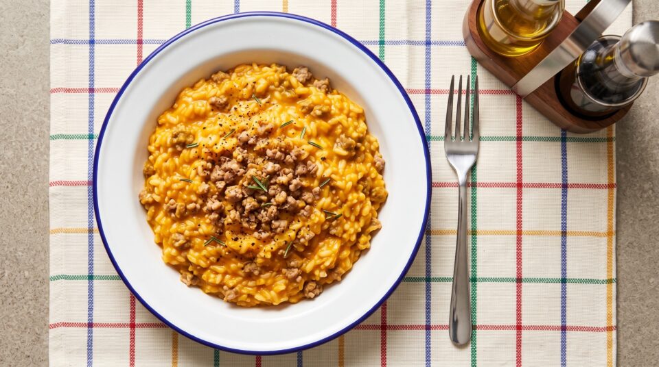risotto zucca e salsiccia