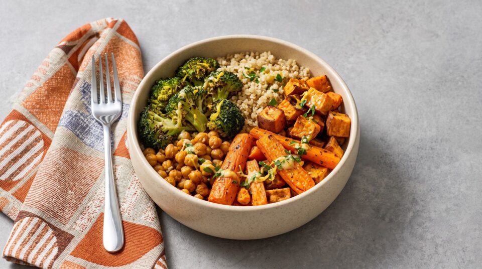 Quinoa bowl con verdure arrosto