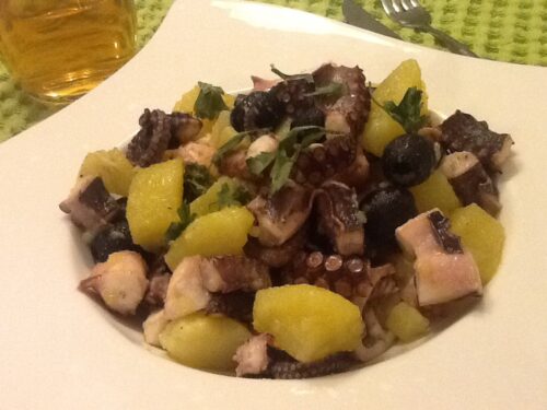 Insalata di polpo, patate e olive
