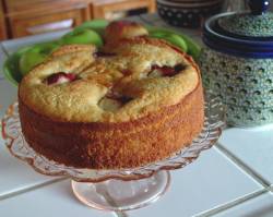 swedish apple-lingonberry cake