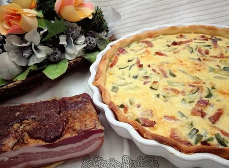 Quiche Lorraine con pancetta provola affumicata e zucchine Quiche Lorraine con pancetta provola affumicata e zucchine