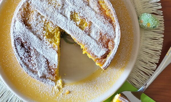 Pastiera senza canditi,con crema pasticcera