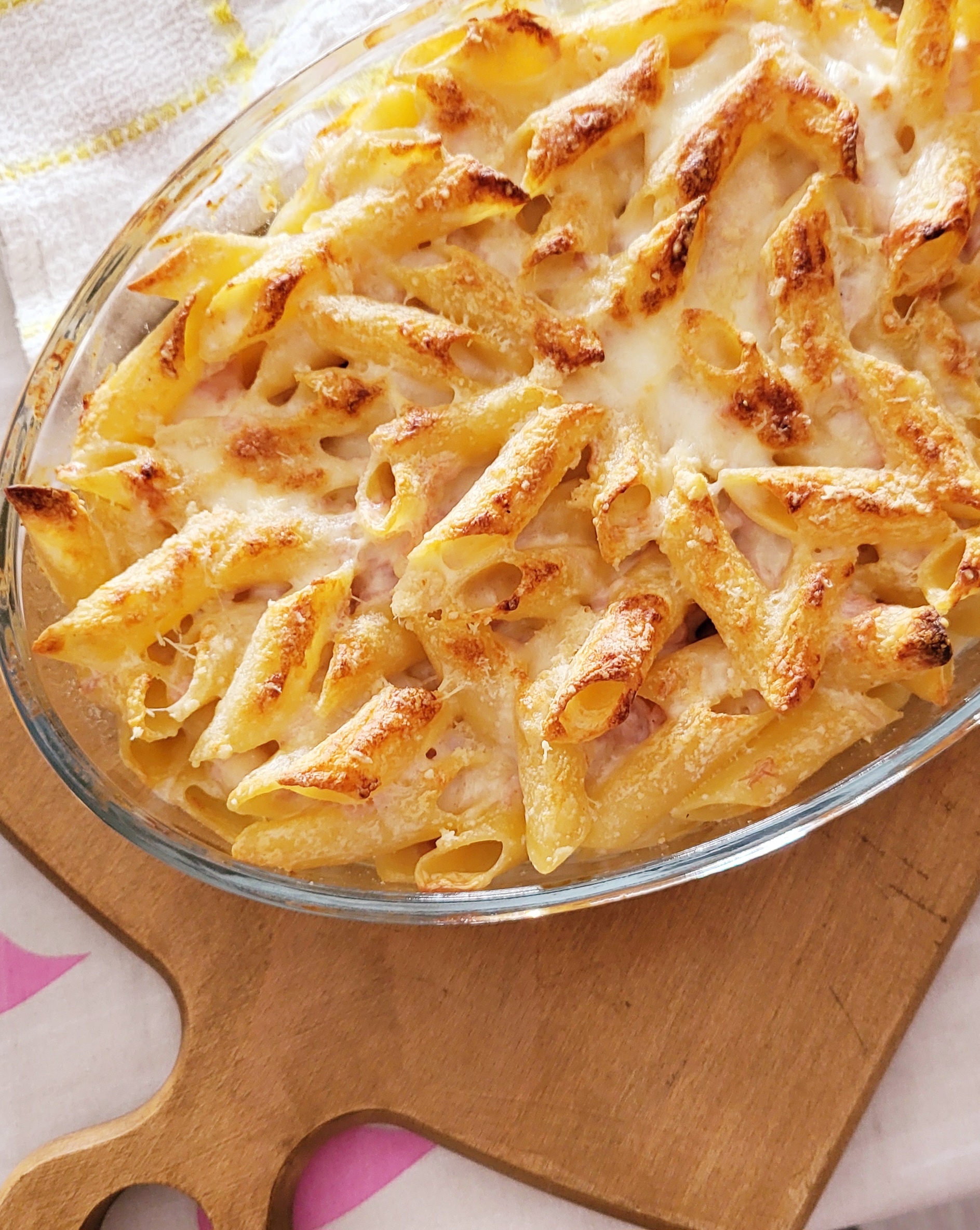 pasta al forno prosciutto cotto mozzarella e besciamella