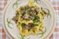 Pappardelle con salsicce e funghi porcini