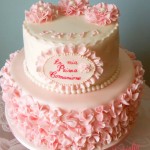 RUFFLE CAKE PER UNA PRIMA COMUNIONE