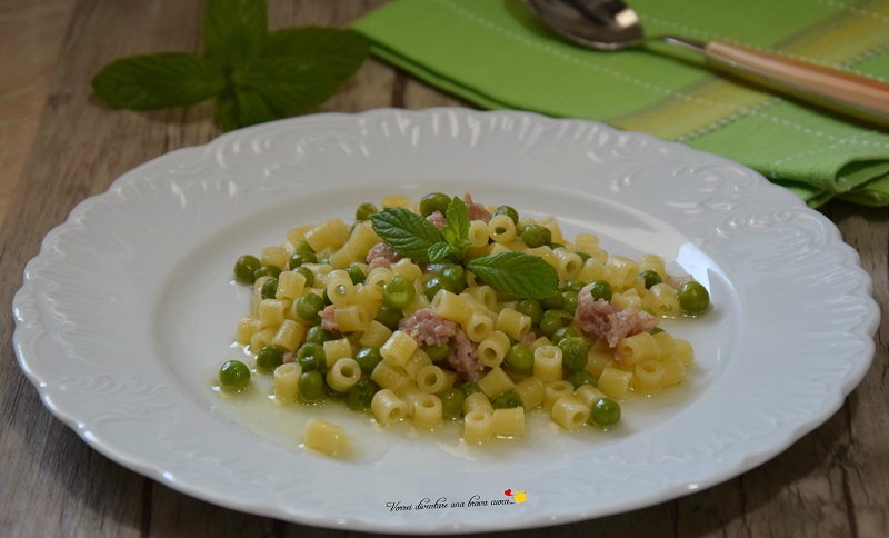 Pasta Con Piselli E Salsiccia Vorrei Diventare Una Brava Cuoca