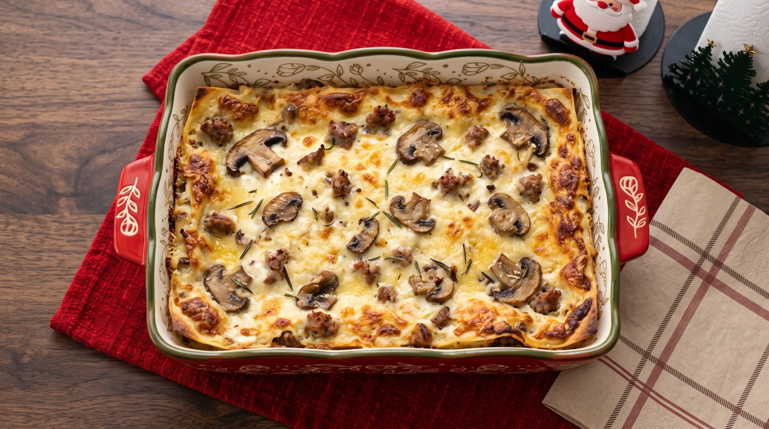 lasagne salsiccia e funghi