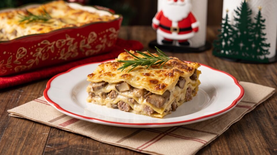 lasagne salsiccia e funghi

