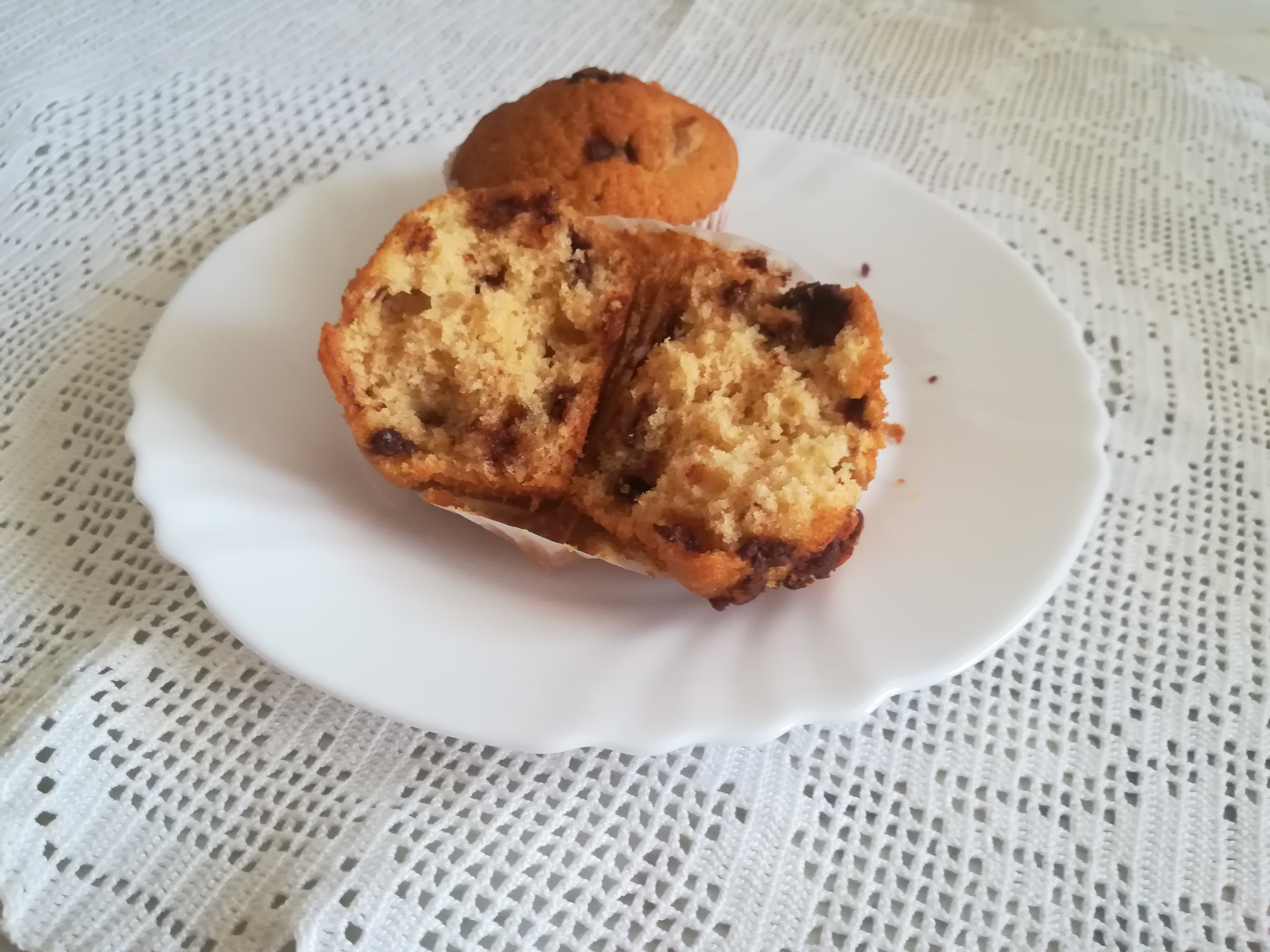 Muffin con le gocce di cioccolato supersoffici