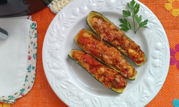 Zucchine ripiene di merluzzo