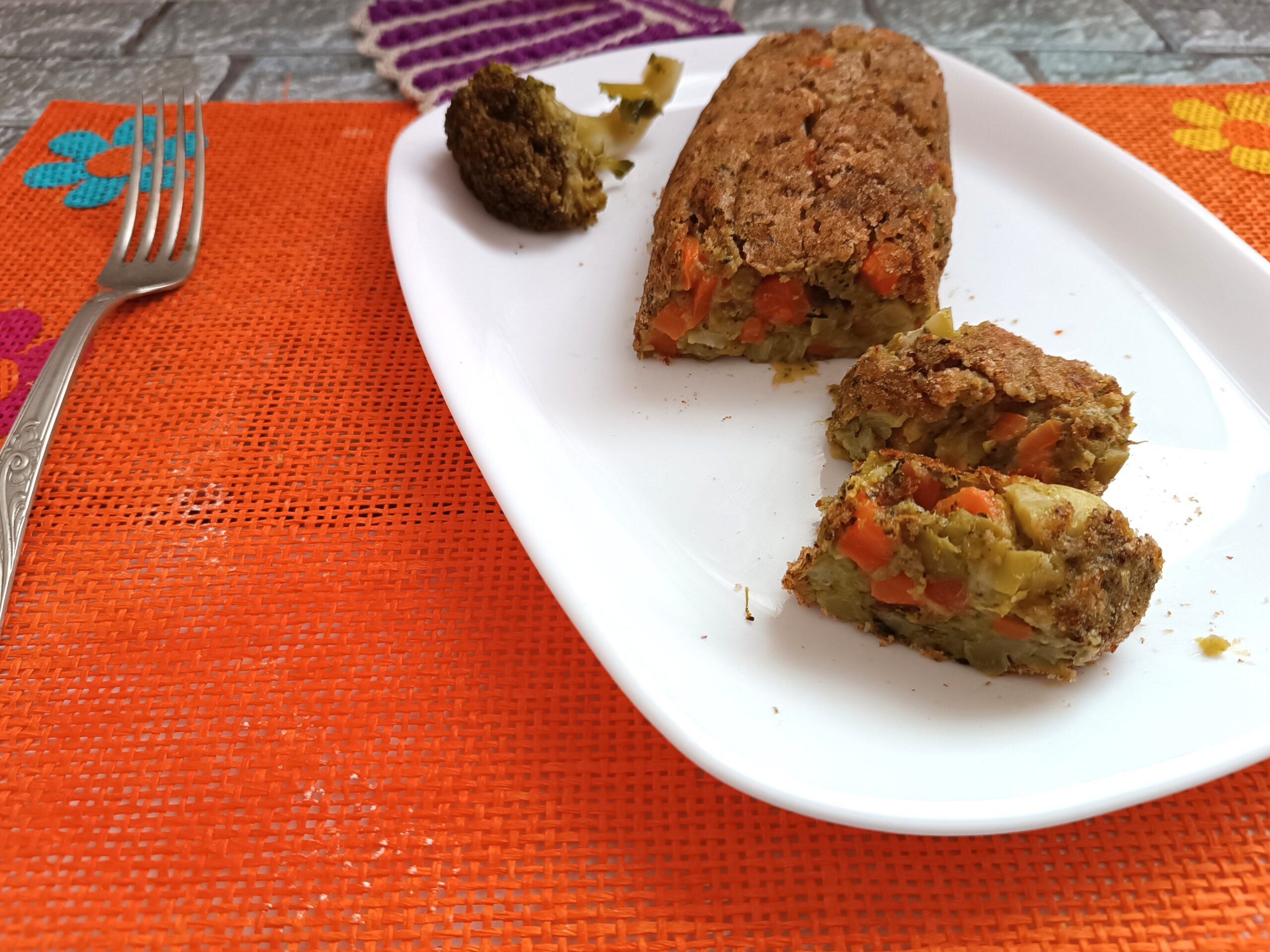 Polpettone di broccoletti e carote