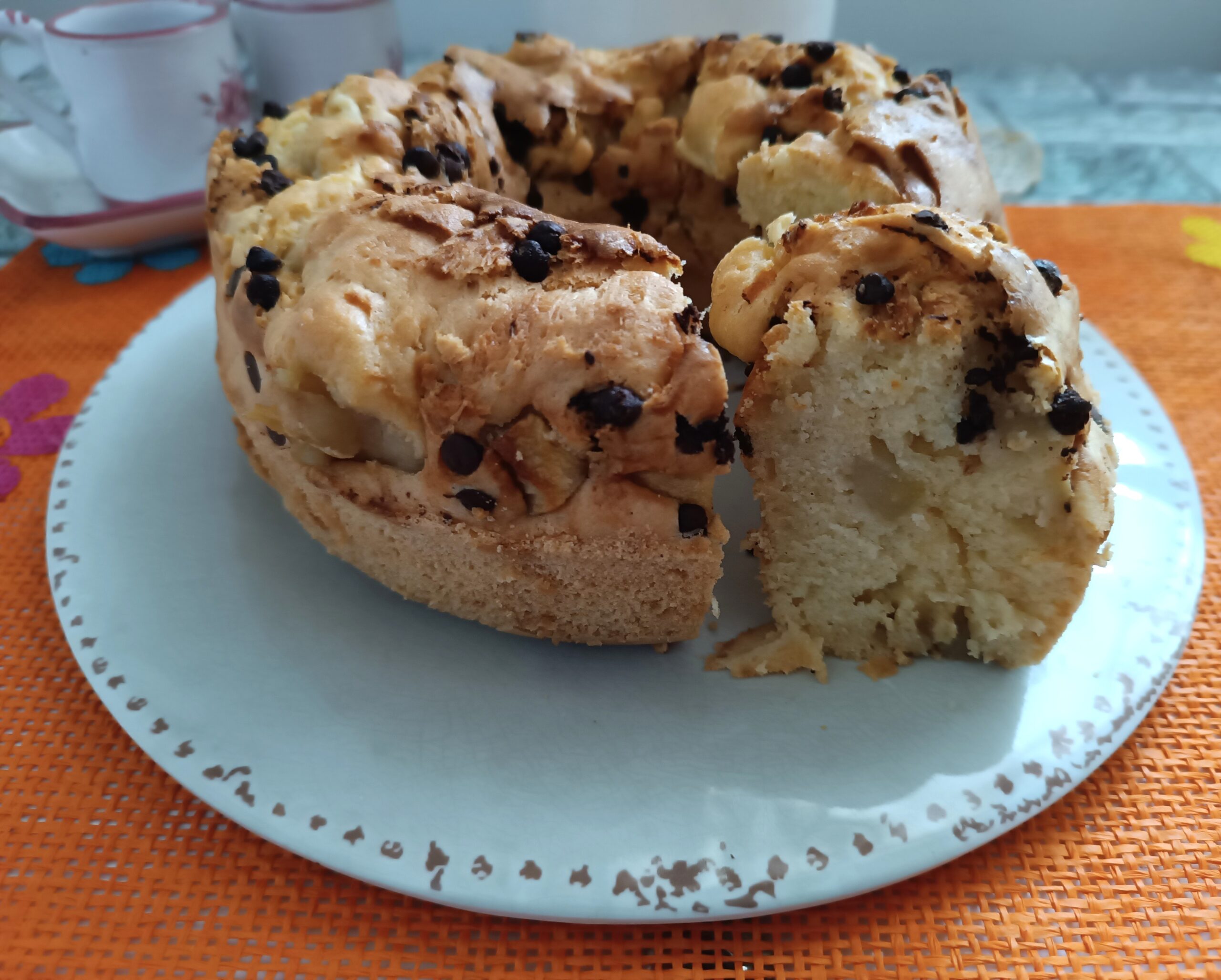 Ciambella pera e cioccolato in friggitrice ad aria