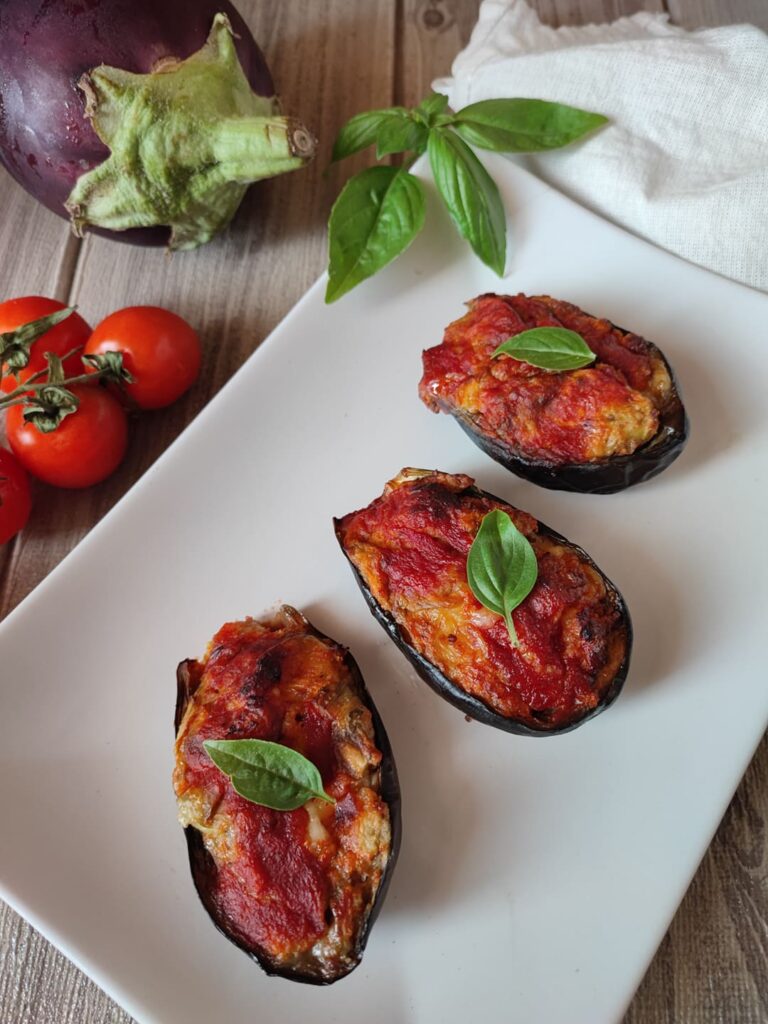 MELANZANE RIPIENE IN FRIGGITRICE AD ARIA