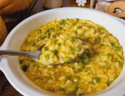 RISOTTO ZUCCA E PISELLI