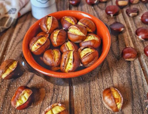 CASTAGNE NELLA FRIGGITRICE AD ARIA