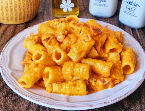 PASTA CON ZUCCA GORGONZOLA E SPECK