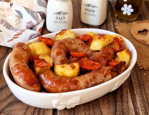SALSICCIA E POMODORINI IN FRIGGITRICE AD ARIA