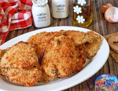 COTOLETTE DI FUNGHI IN FRIGGITRICE AD ARIA