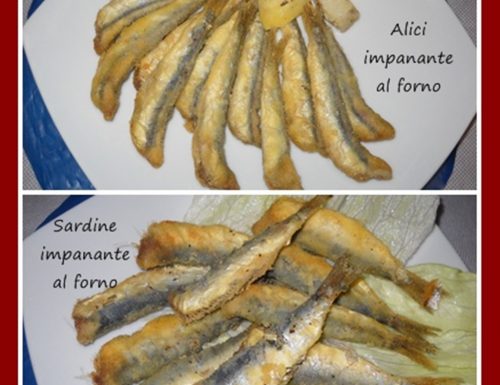 Alici e sardine impanate al forno
