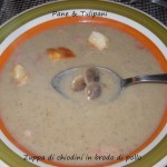 Zuppa di chiodini in brodo di pollo
