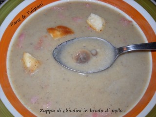 Zuppa di chiodini in brodo di pollo.3