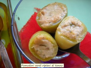 Pomodori verdi ripieni di tonno.8