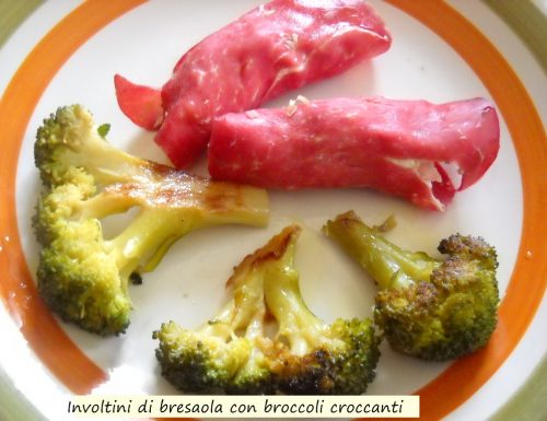 Involtini di bresaola con broccoli croccanti