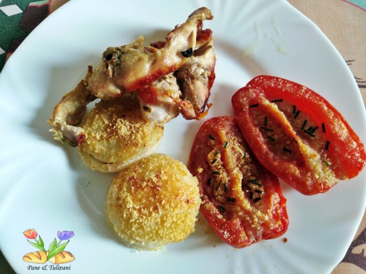coniglio al forno con parmigiano