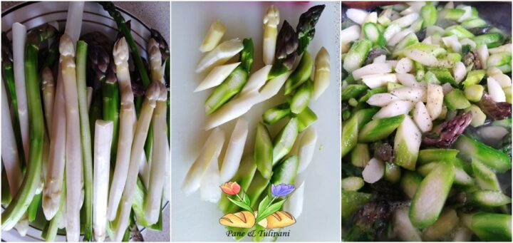padellata di gamberi con asparagi