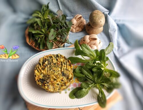 Tortino con ricotta e verdura di campo