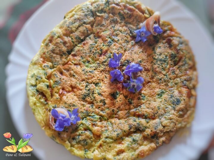 frittata di borragine con mozzarella