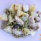 Pollo scaloppato con patate e piselli