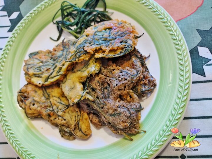 frittelle di agretti in pastelle diverse