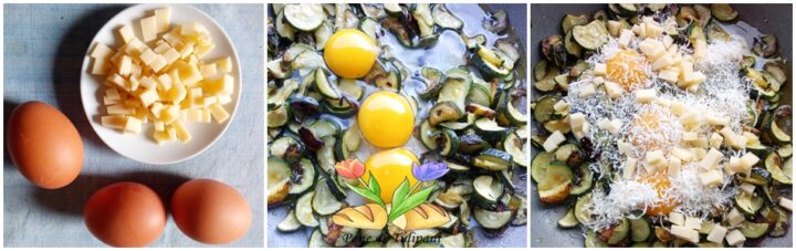padellata di strapazzata con zucchine e nepitella